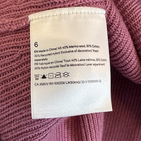 Lululemon Merino Wool Blend Crewneck Sweater in Velvet Dust Size 6 - Picture 2 of 4